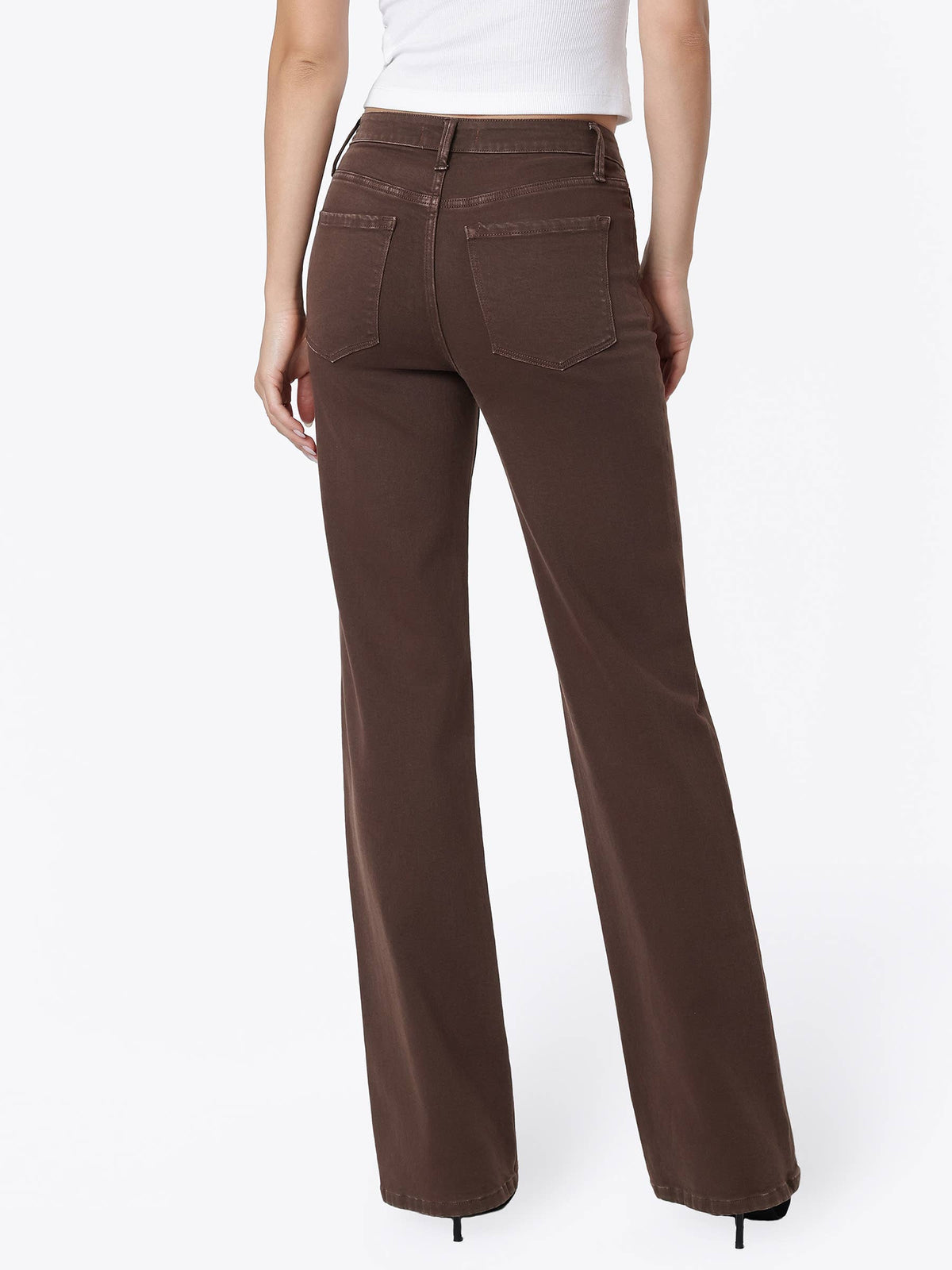 HIGH RISE COLOR SLIM WIDE JEANS T7714SAL