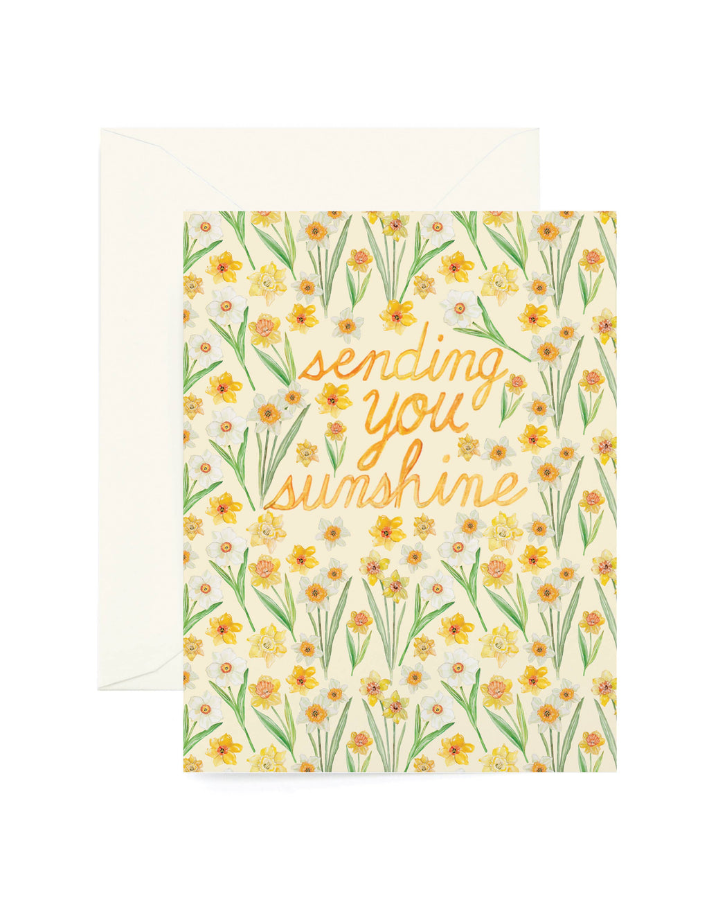 Sending Sunshine Daffodil Greeting Card, Floral Greeting