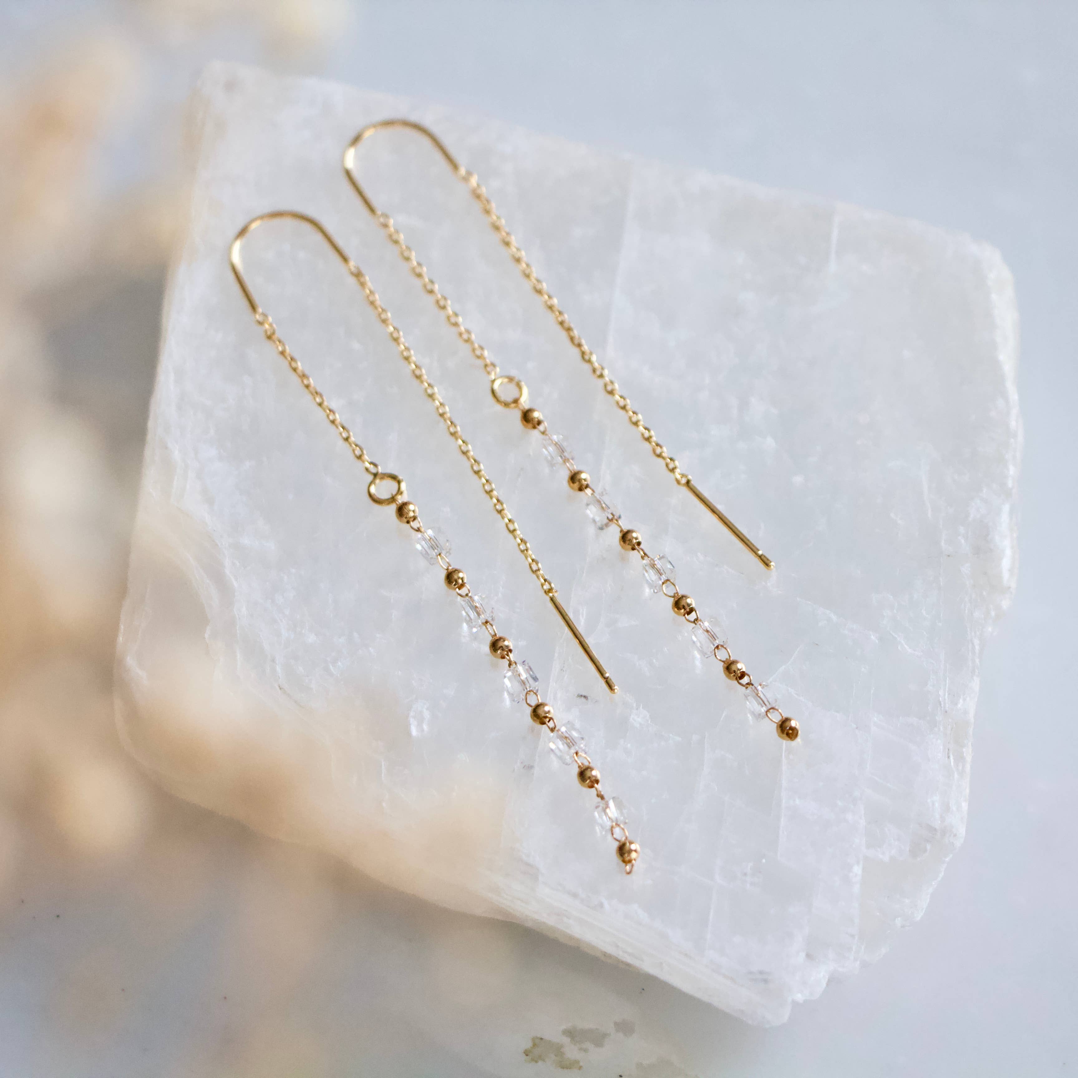 Beaded Threader Earrings