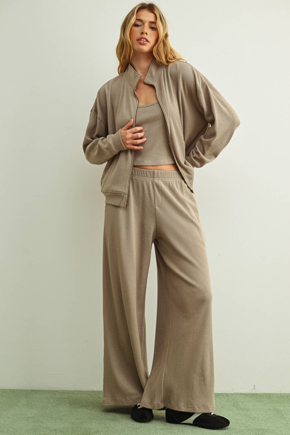 EP7145ST   WAFFLE FABRIC JOGGER PANTS