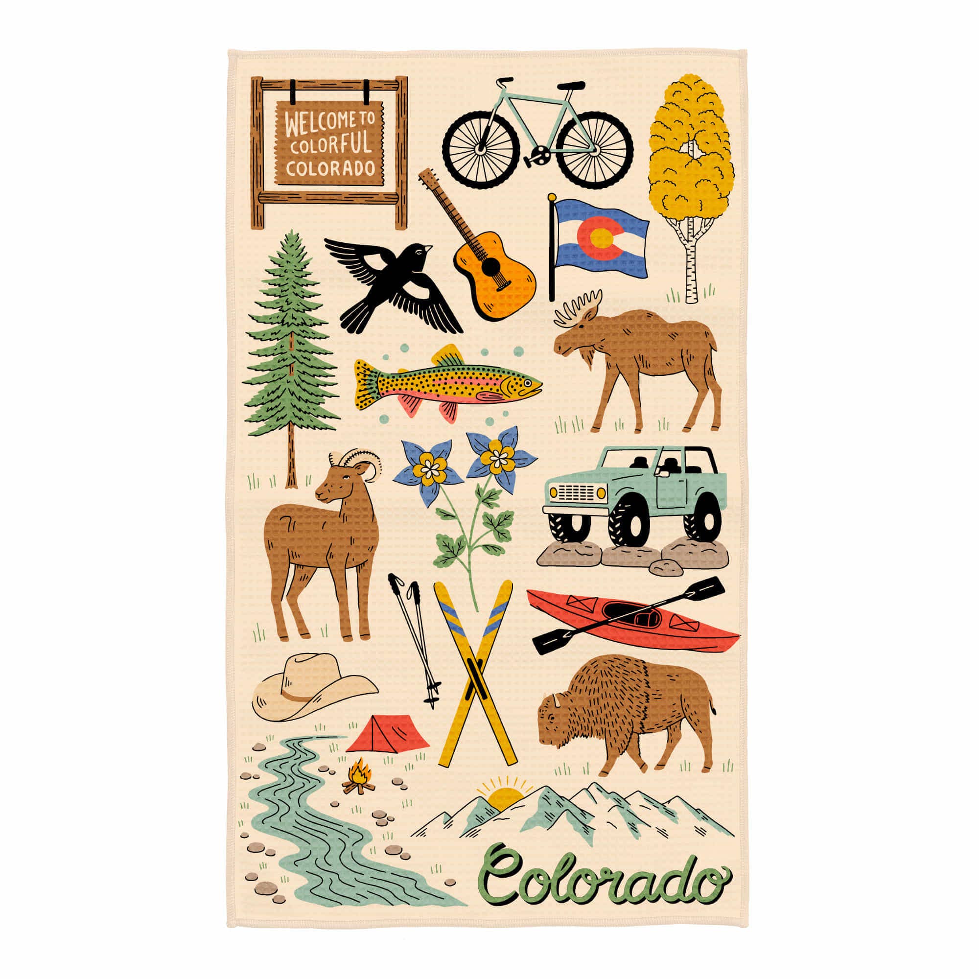 Kitchen Tea Towel Quick Dry | Colorado