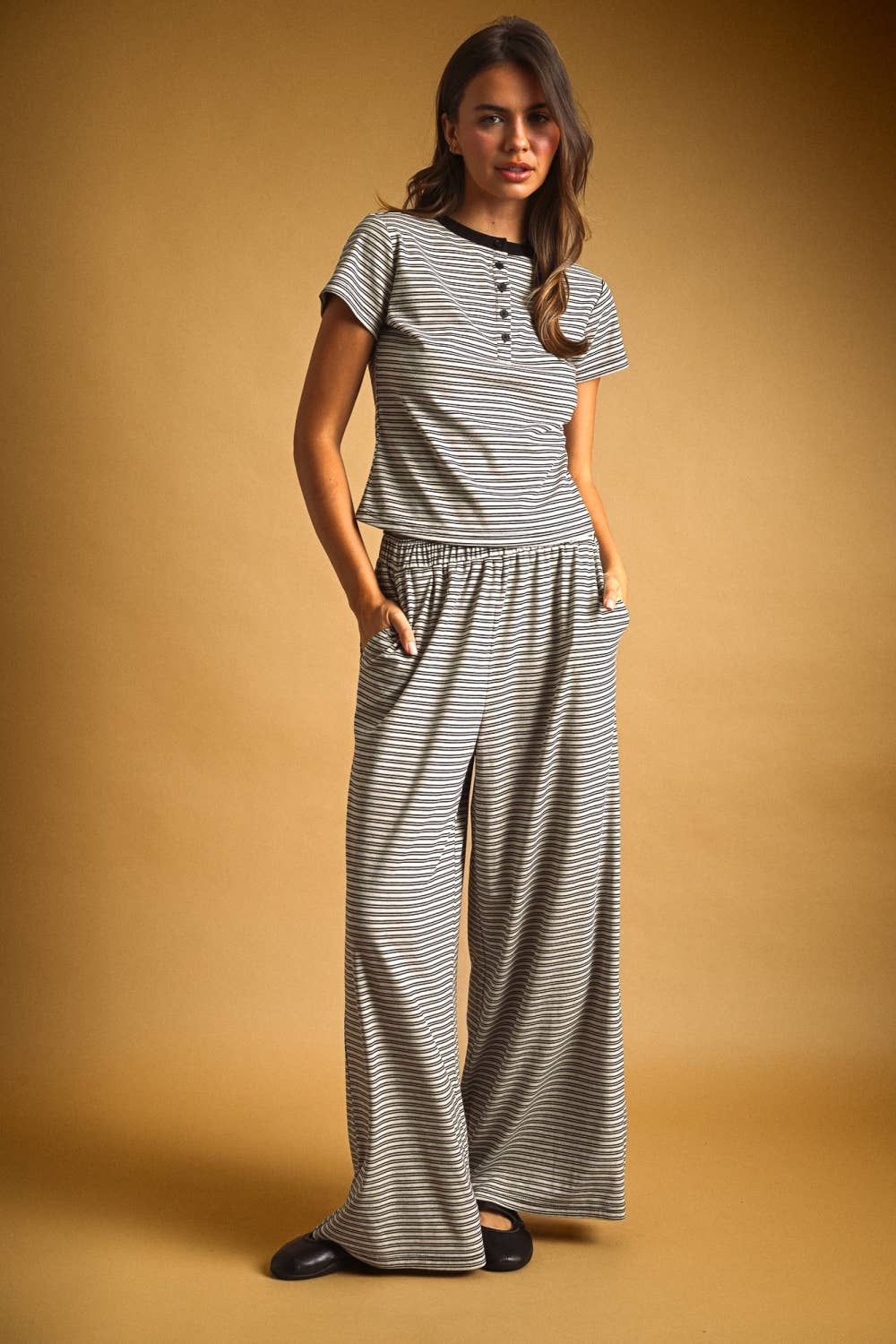 EP7371ST   DOUBLE STRIPED PATTERN LOUNGE PANTS
