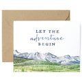 Let The Adventure Begin Greeting Card, Grad or Wedding Card