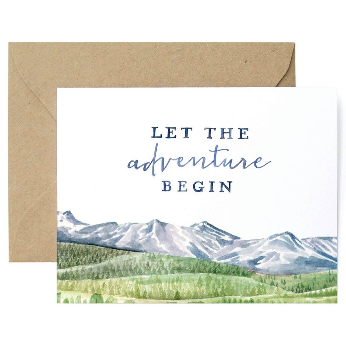 Let The Adventure Begin Greeting Card, Grad or Wedding Card