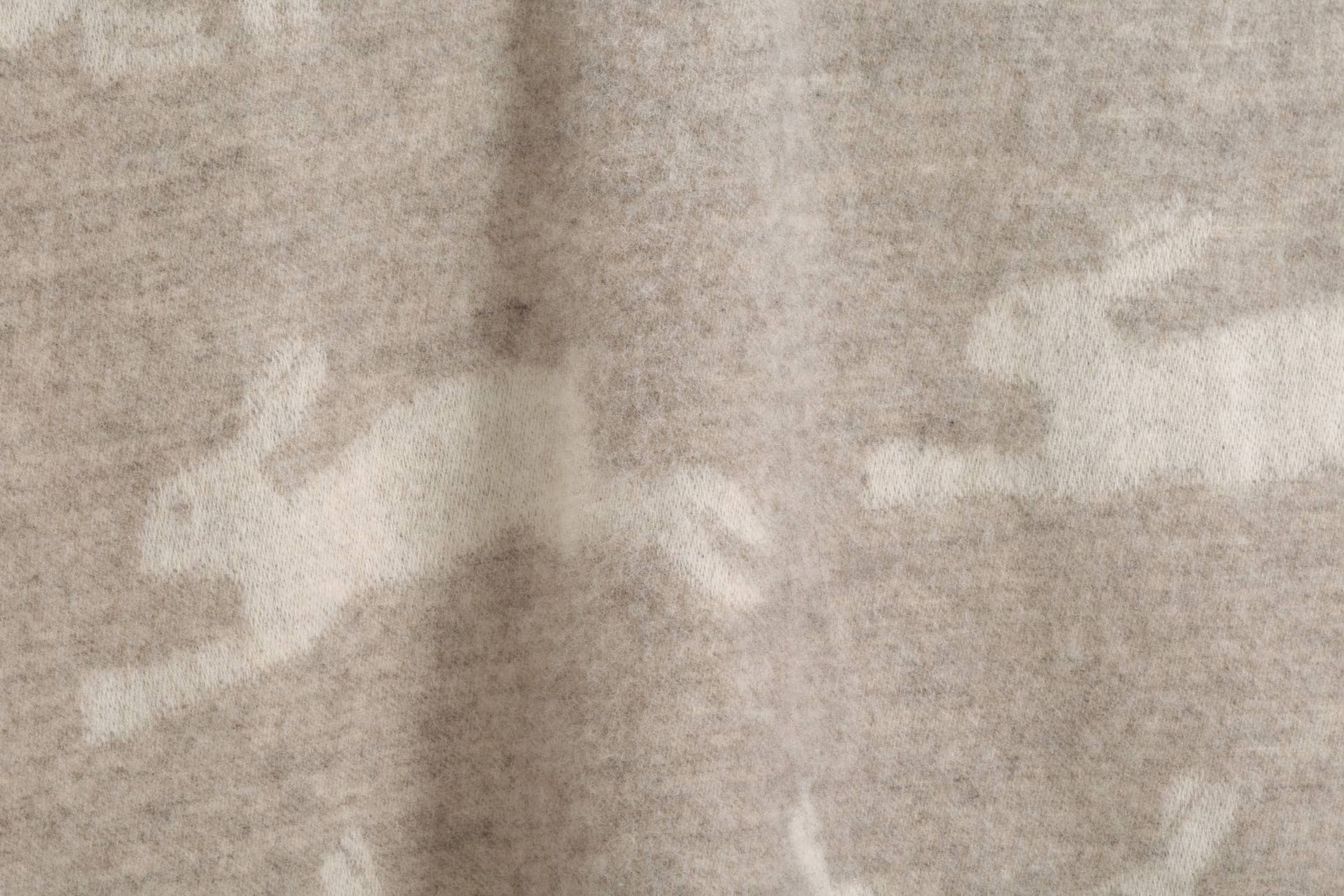 Hares Soft Brown Pure Wool Throw