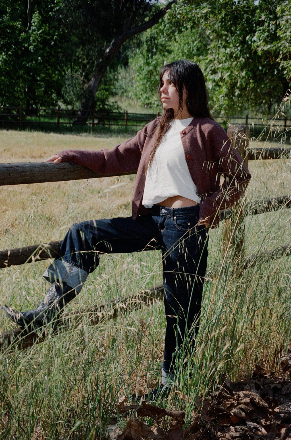 BROWN WOOL CARDIGAN