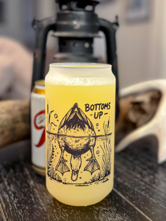 BOTTOMS UP! PINT GLASS