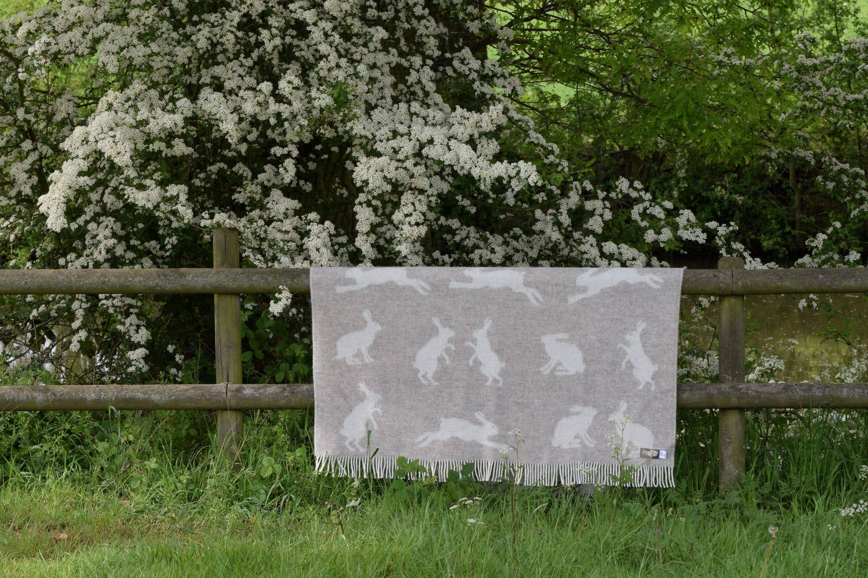 Hares Soft Brown Pure Wool Throw
