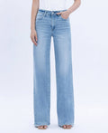 HIGH RISE FULL LENGTH LIGHT WASH WIDE JEANS F6060