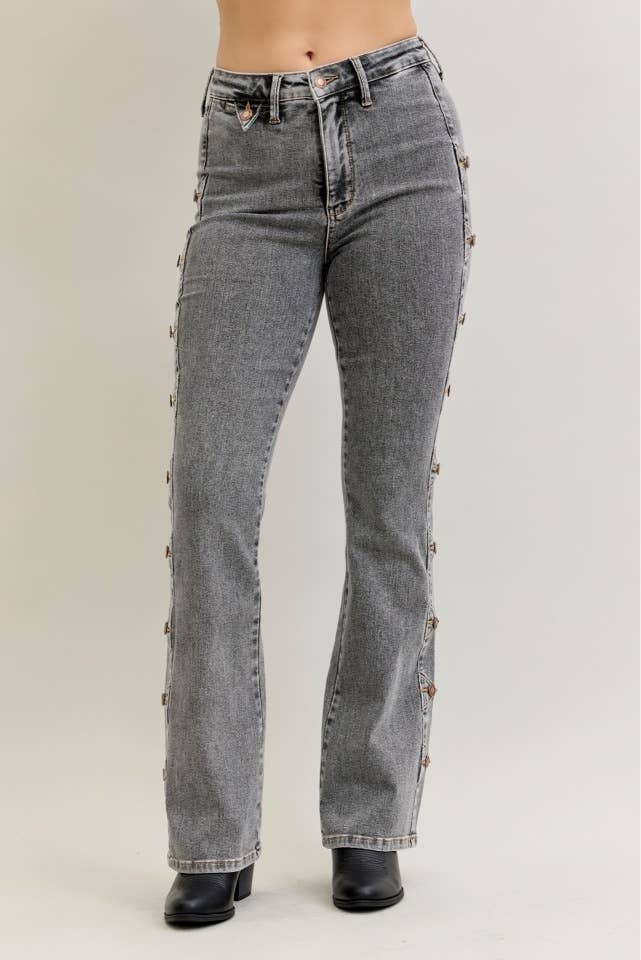 HW Bootcut Western Side Seam & Coin Pkt Detail