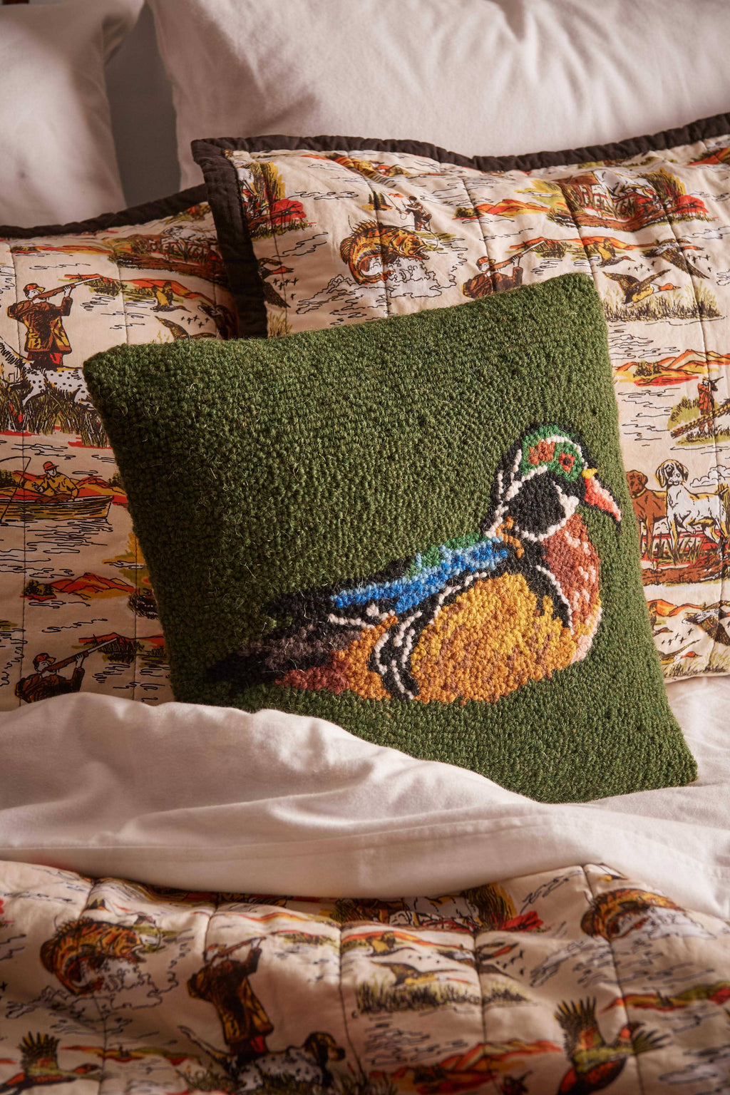 CAMP WANDAWEGA WOOD DUCK HOOK PILLOW - Camp W