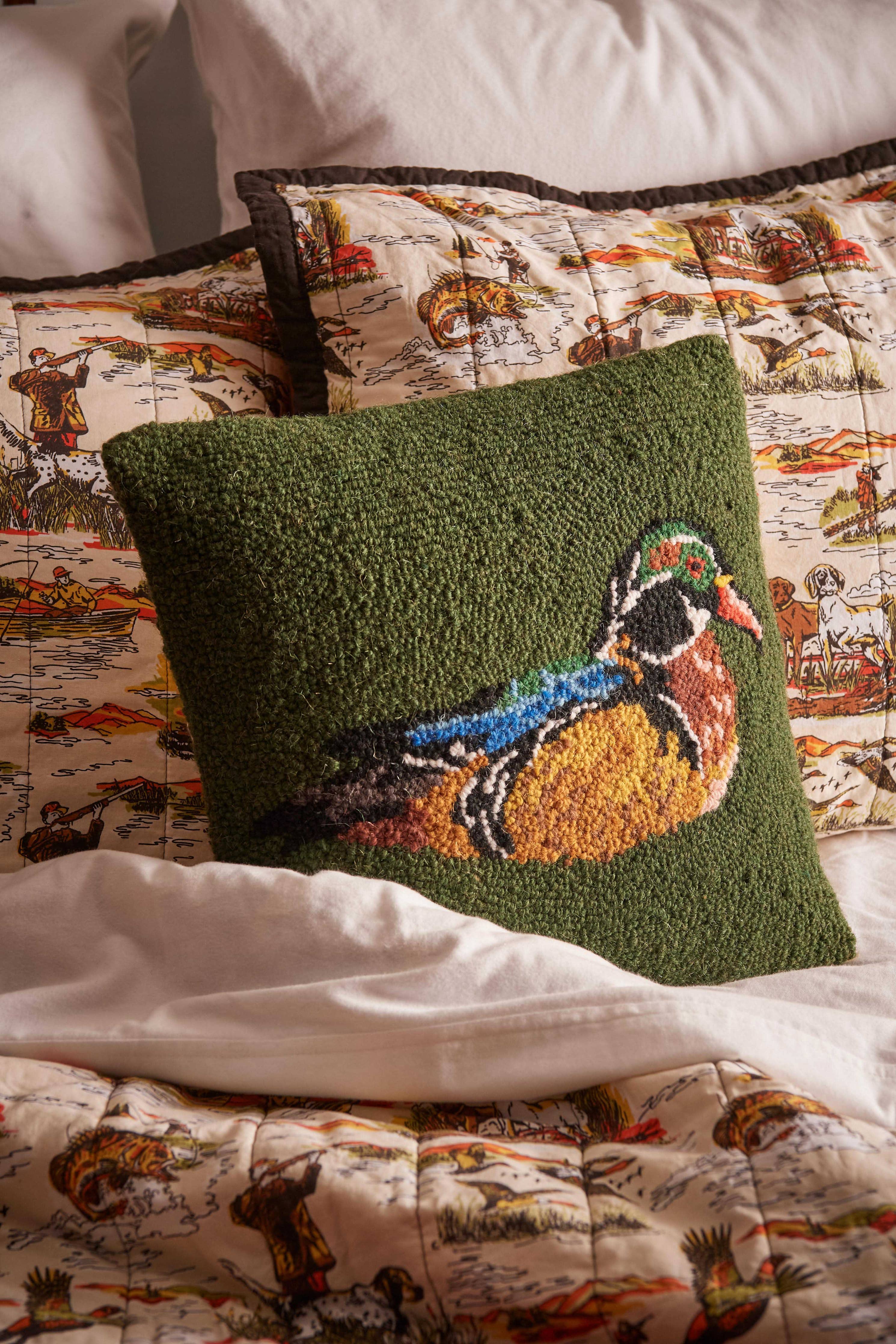CAMP WANDAWEGA WOOD DUCK HOOK PILLOW - Camp W