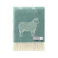 Eucalyptus Green Sheep Pure Wool Throw