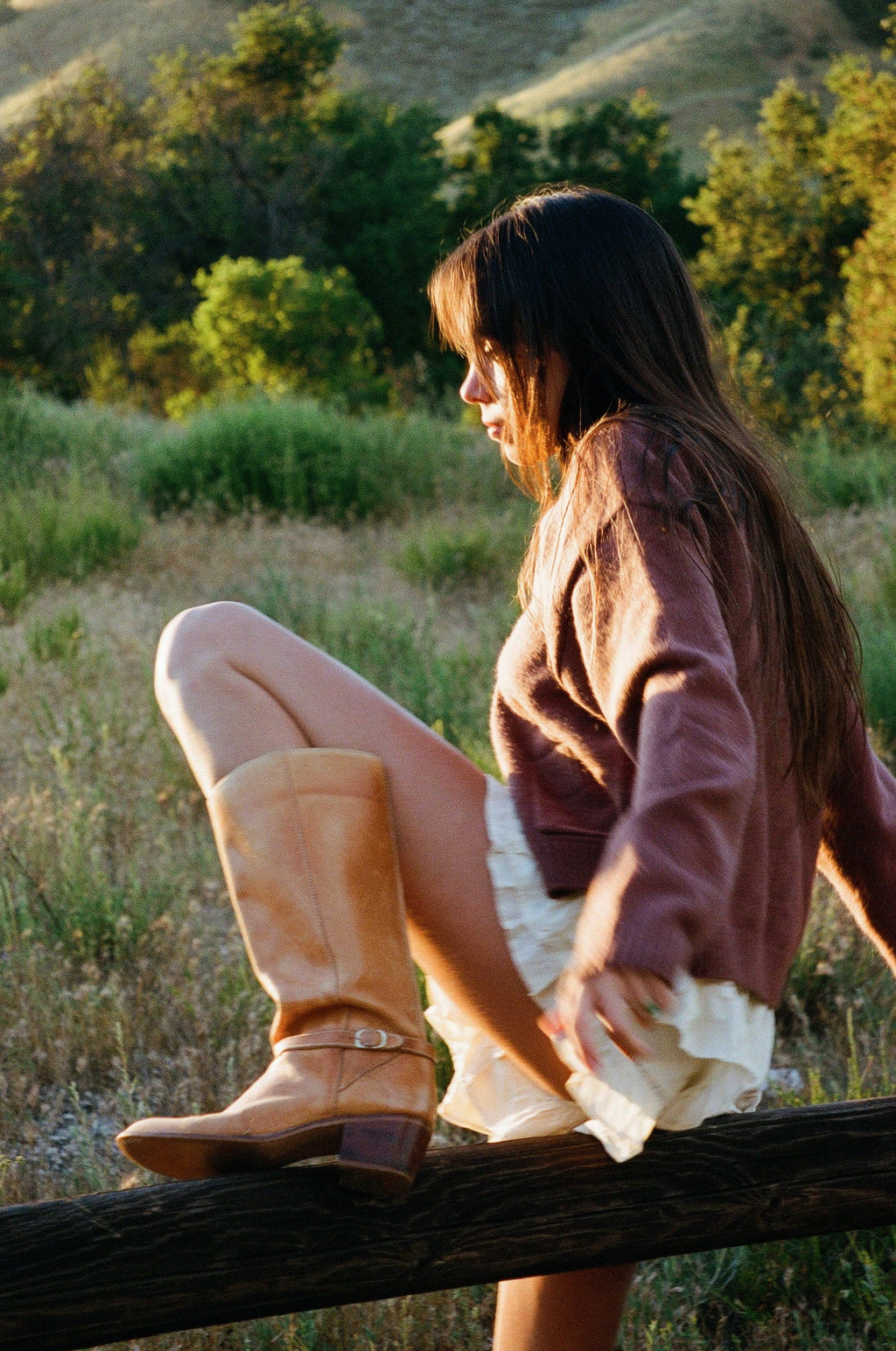 BROWN WOOL CARDIGAN