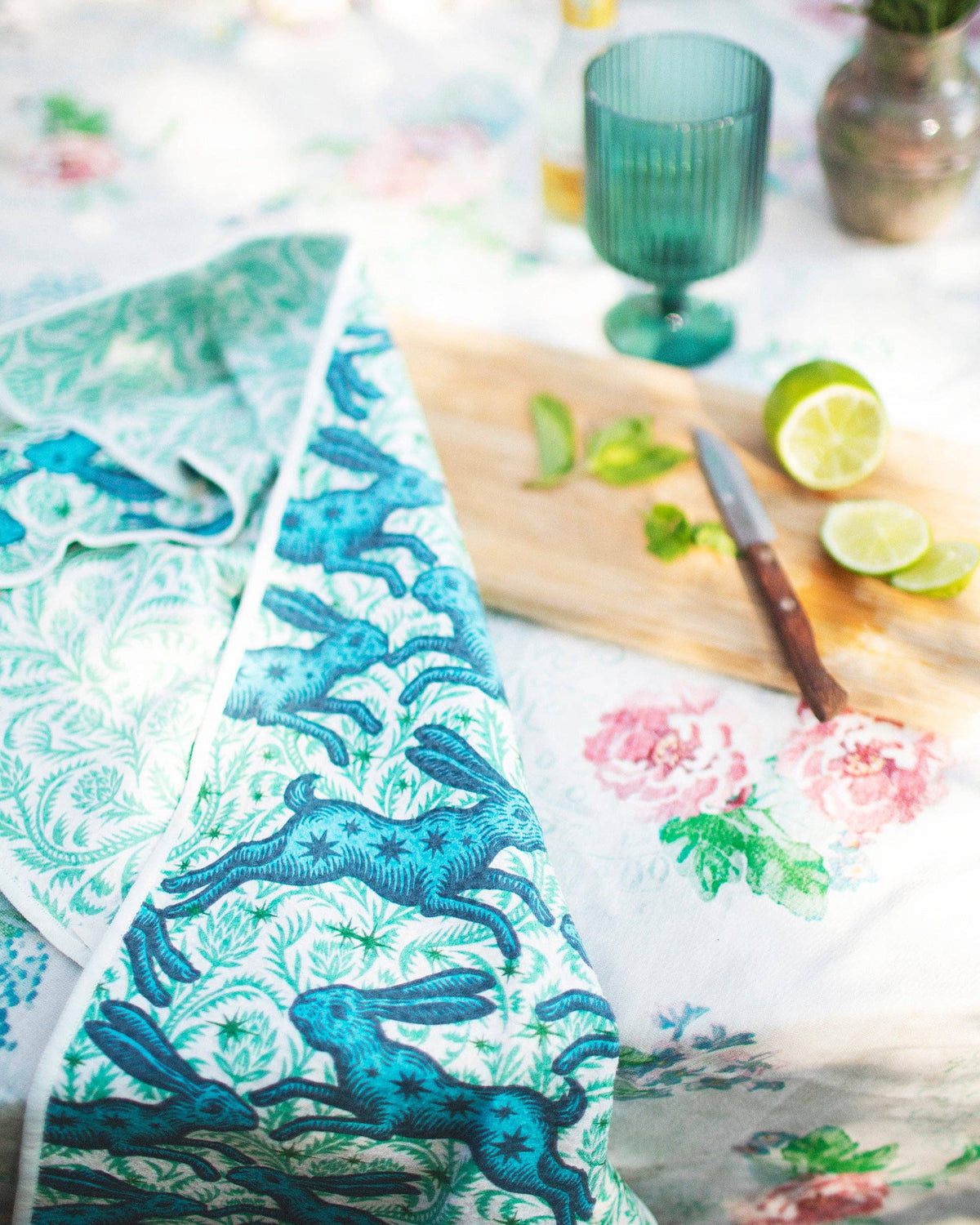 Kitchen Tea Towel Quick Dry | Bunnies On Parade
