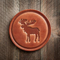 Moose Leather Coaster