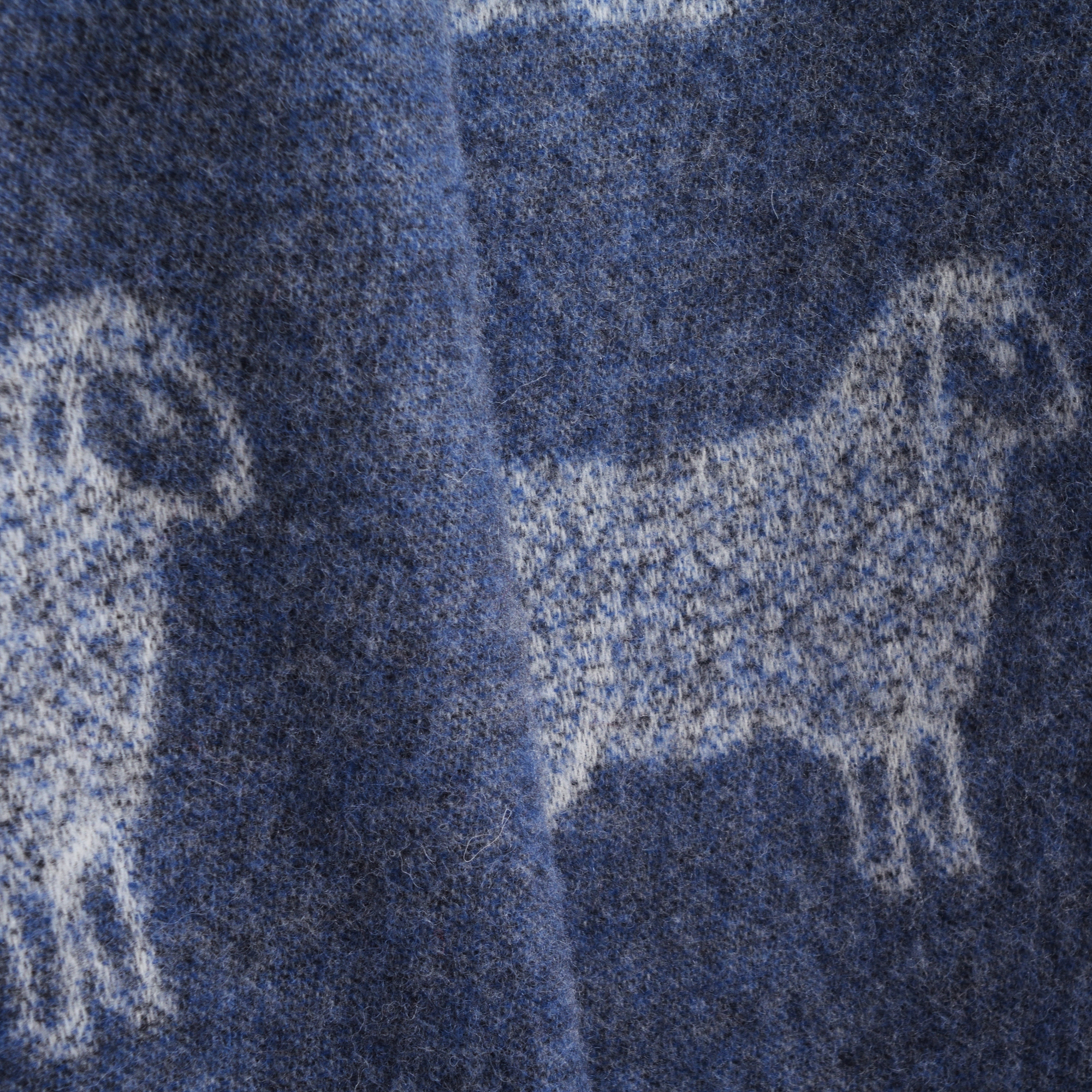 Denim Blue Sheep Pure Wool Throw