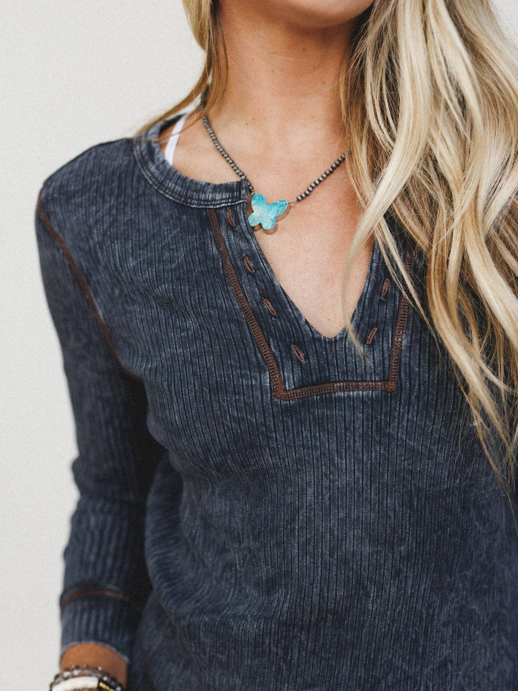 Off Duty Top - Charcoal