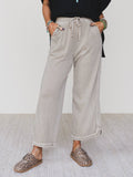 Fall Favorite: So Comfy Wide Leg Pant Cropped Length - Mocha