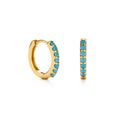 13mm Turquoise Huggie Hoops