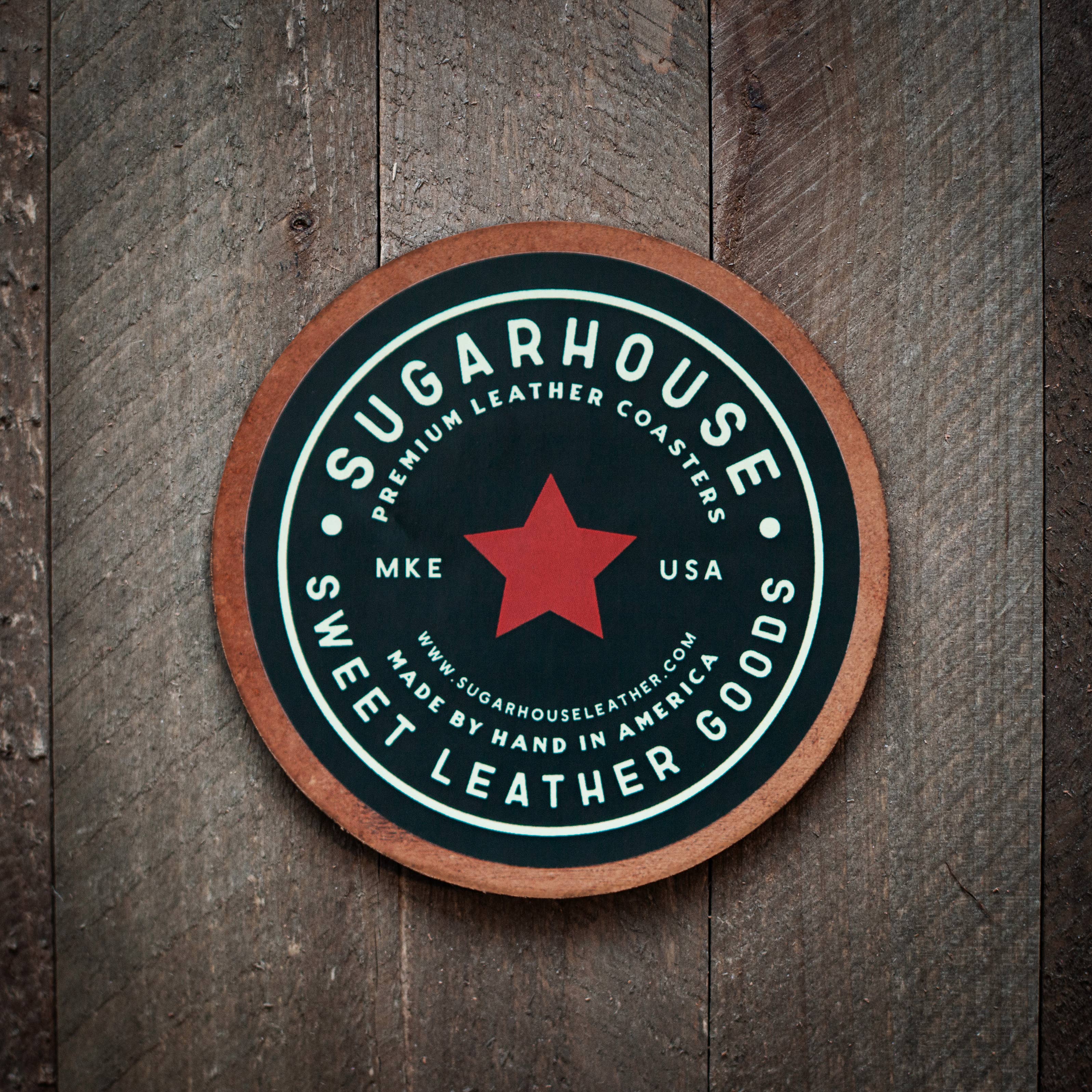 Buffalo Bison Leather Coaster