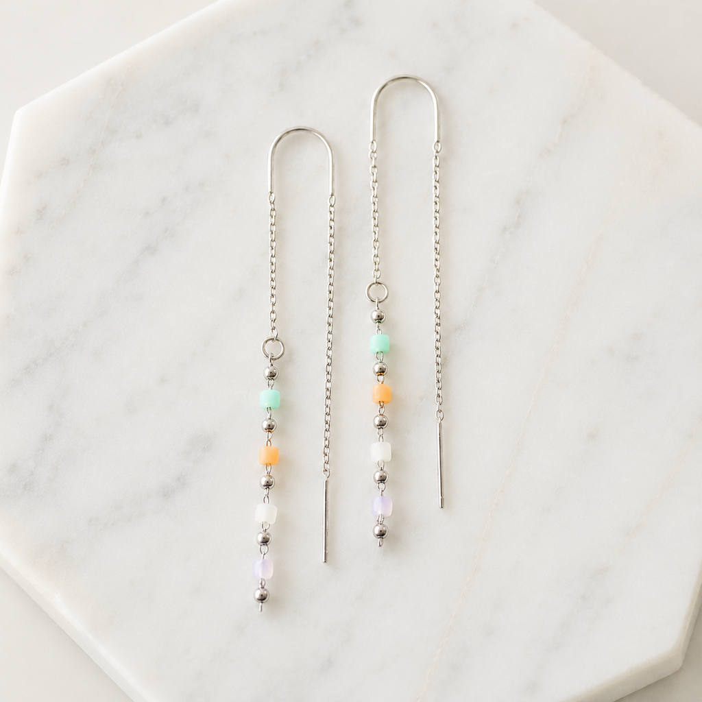 Beaded Threader Earrings