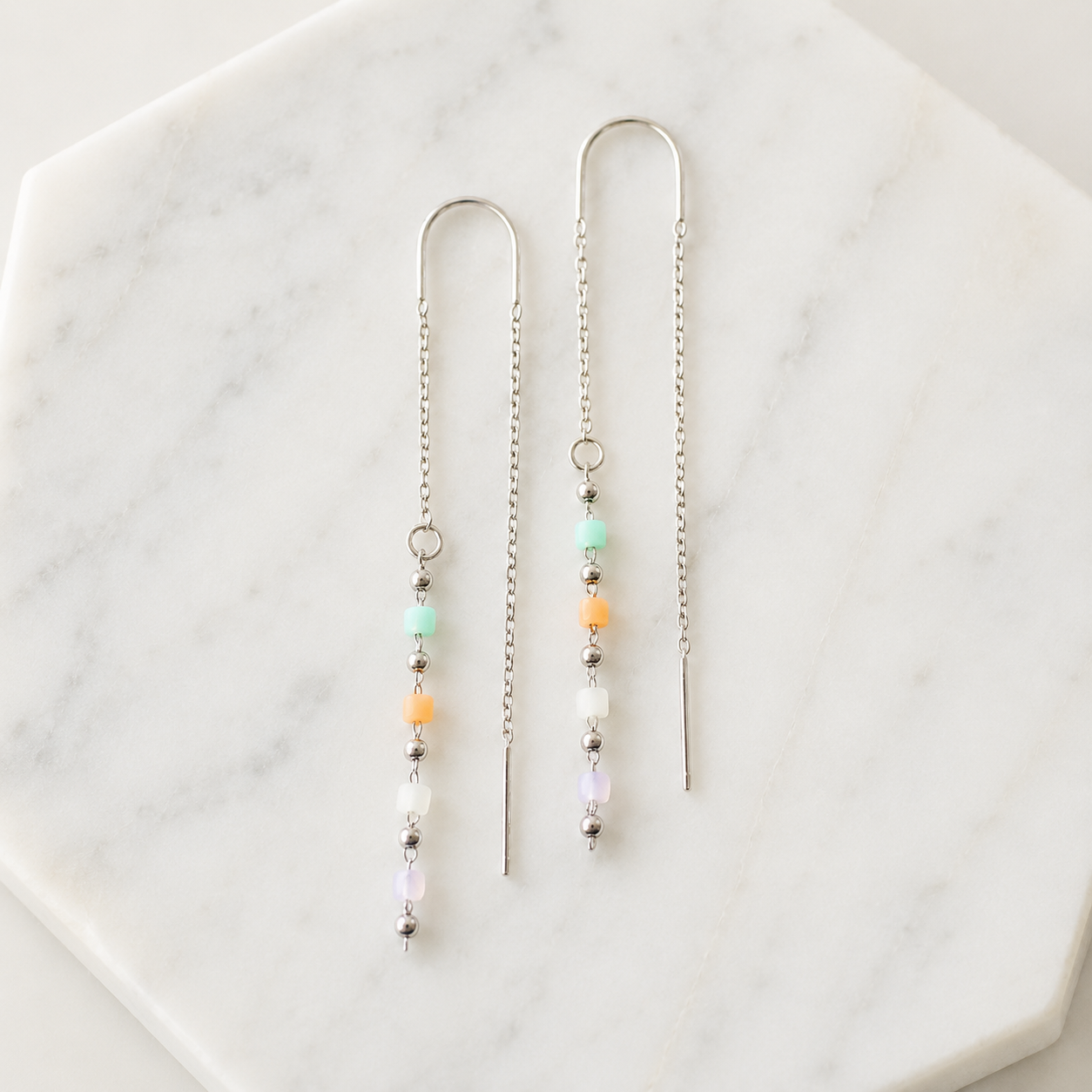 Beaded Threader Earrings