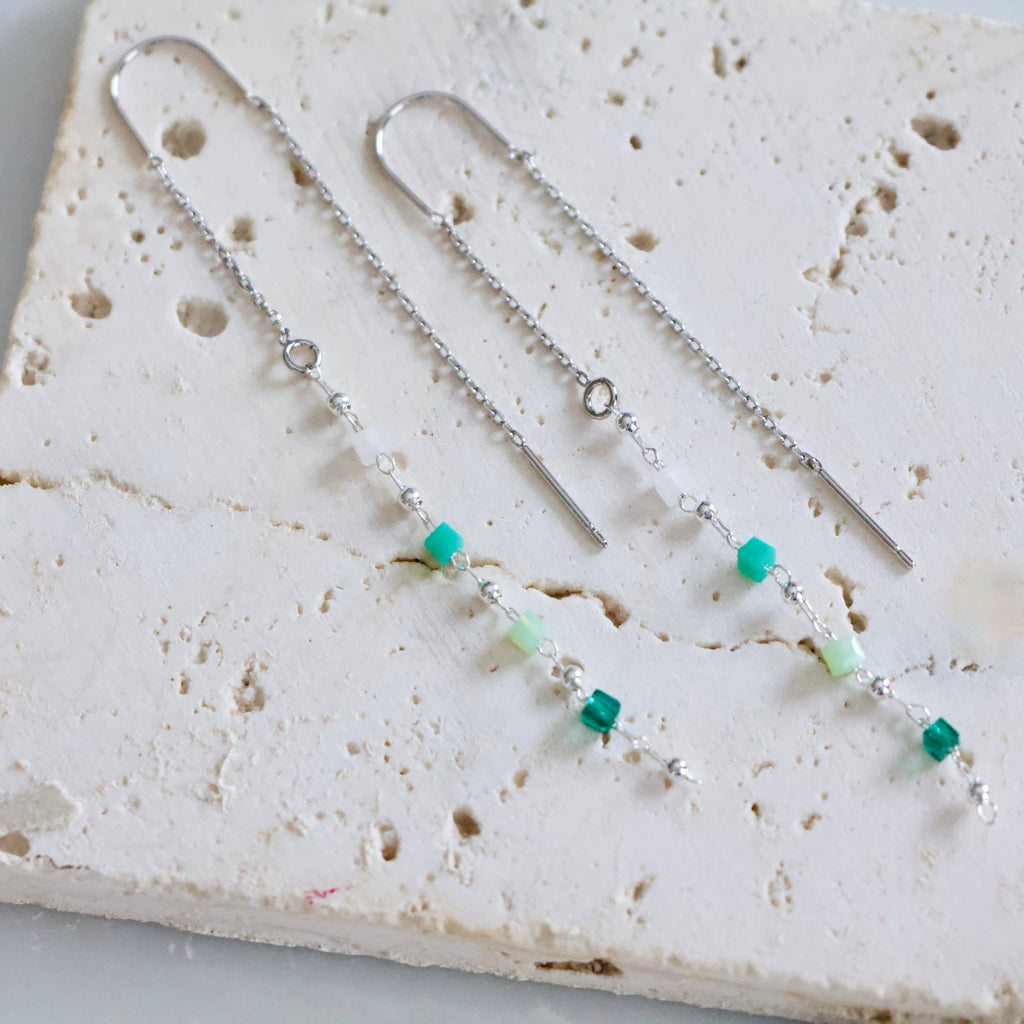 Beaded Threader Earrings
