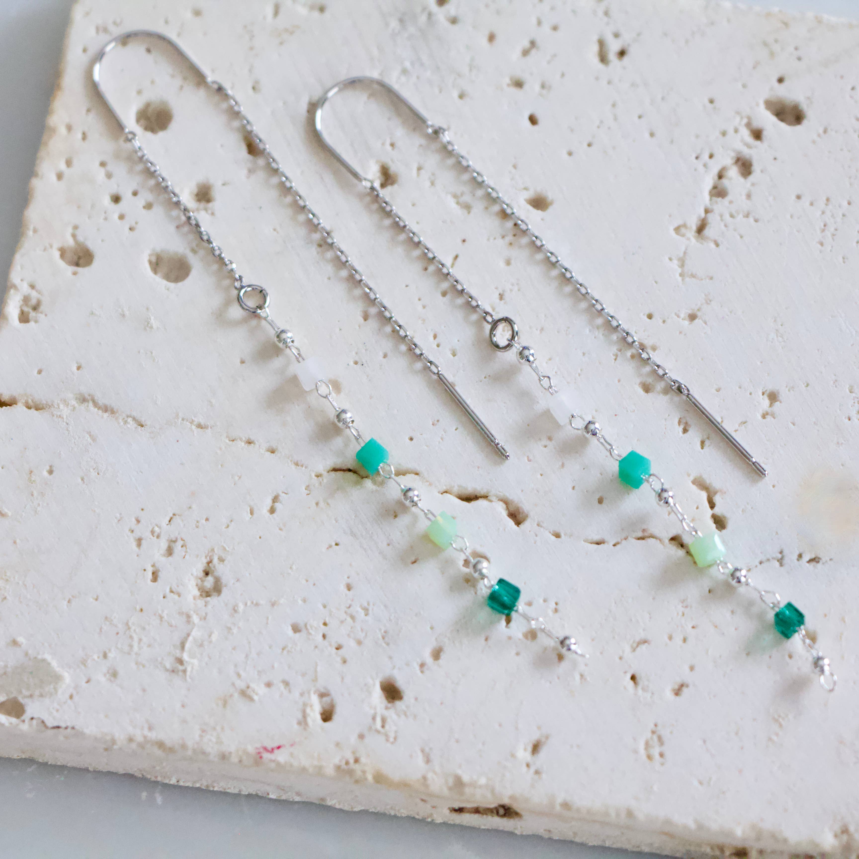 Beaded Threader Earrings