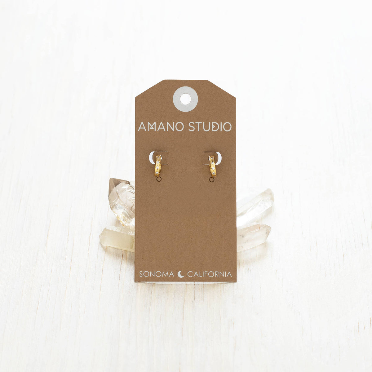 12mm Huggie Hoops with Starburst
