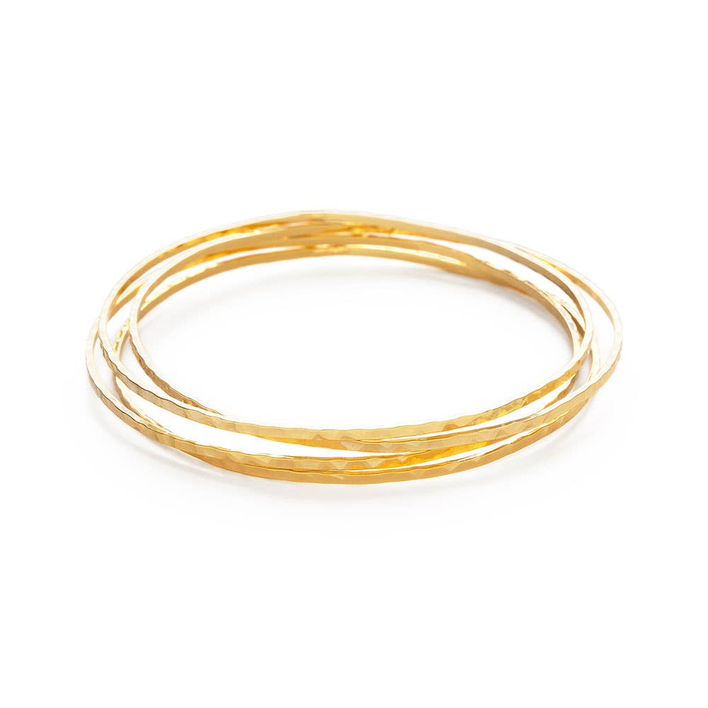 Hammered Bangles set of 4