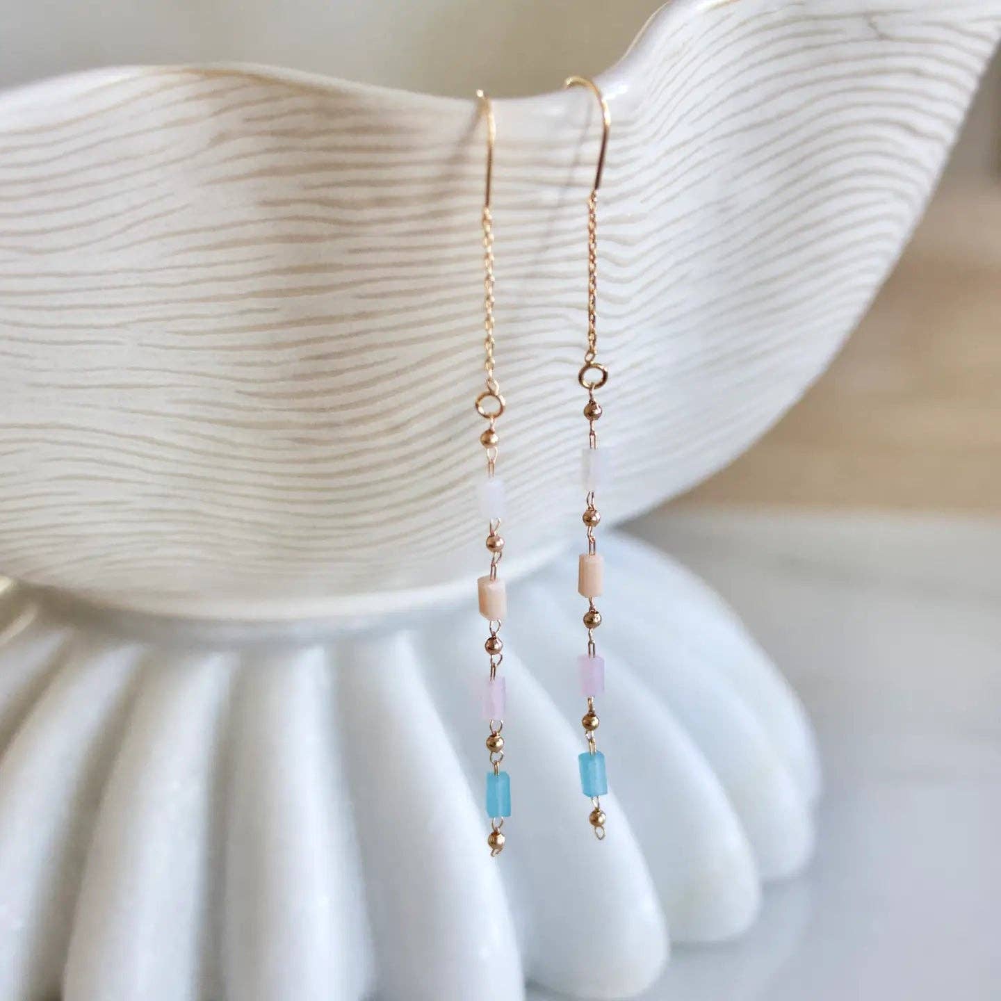 Beaded Threader Earrings