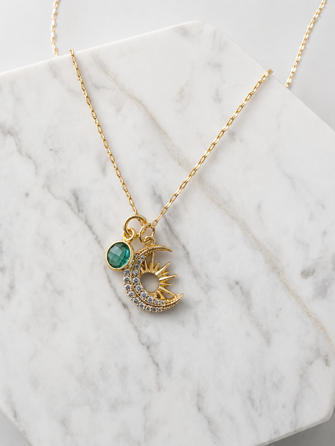 Celestial Necklace - Aquamarine Quartz or Labradorite
