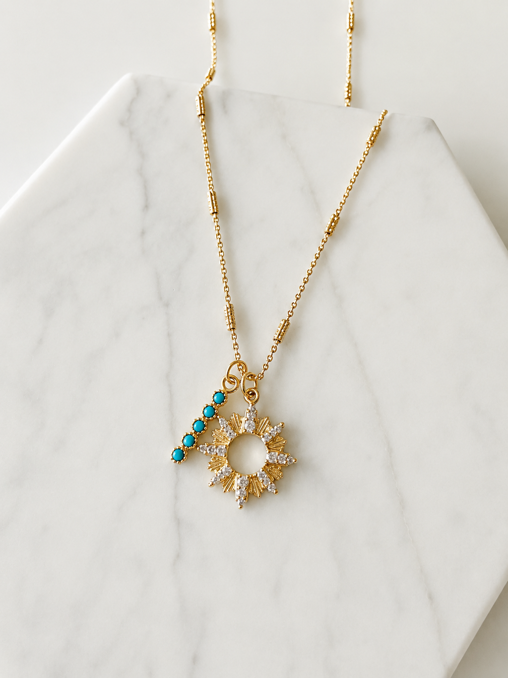 Sunburst Necklace - Turquoise