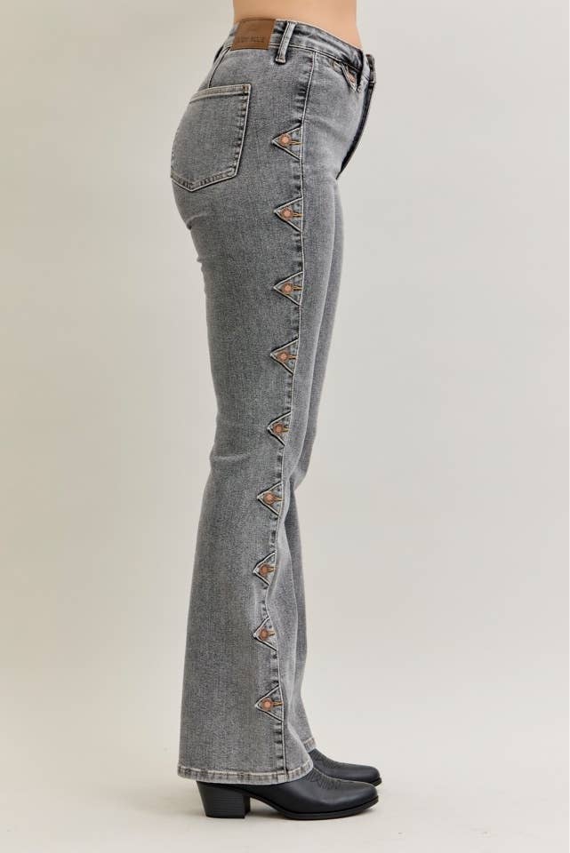 HW Bootcut Western Side Seam & Coin Pkt Detail