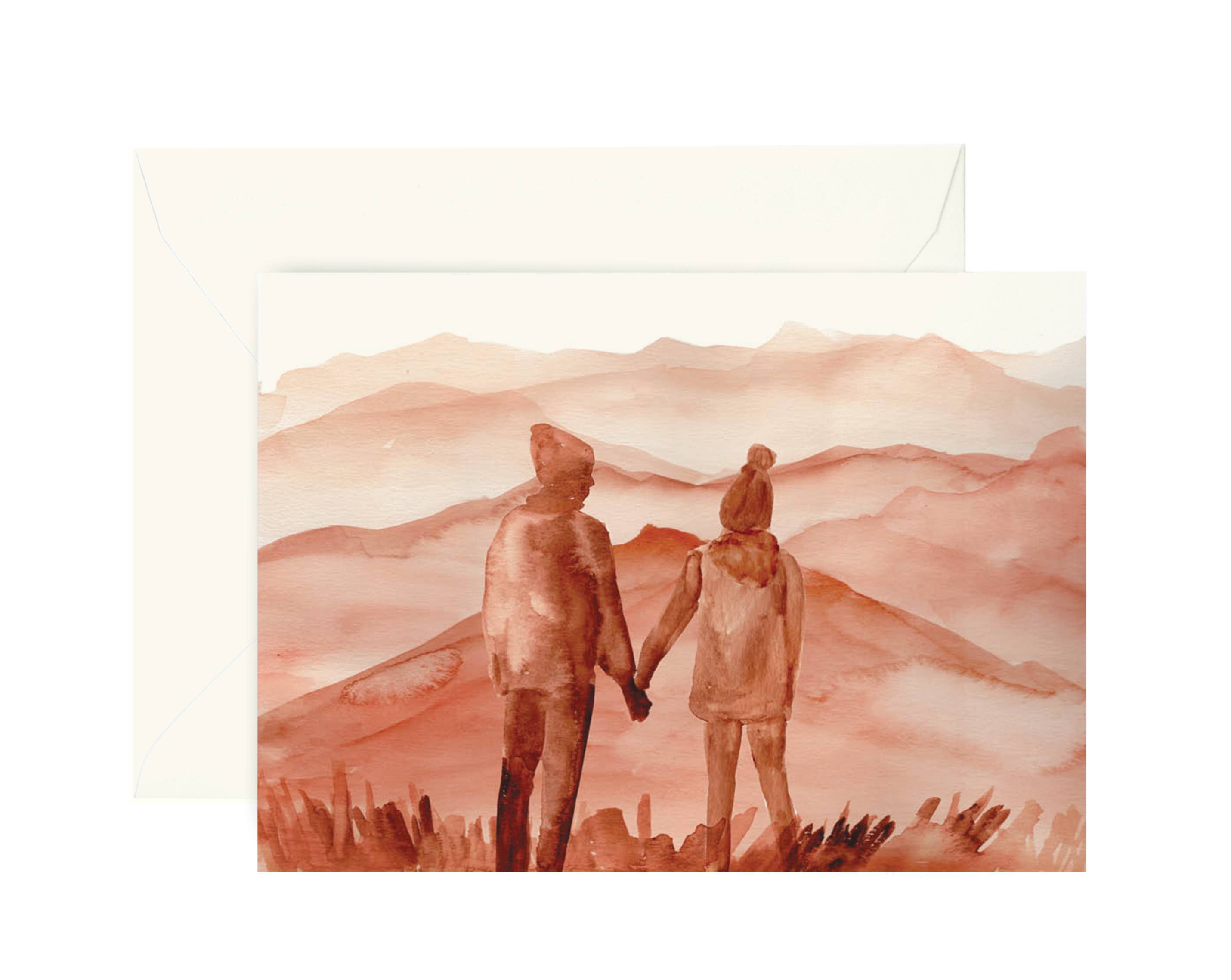 Mountain Couple Greeting Card