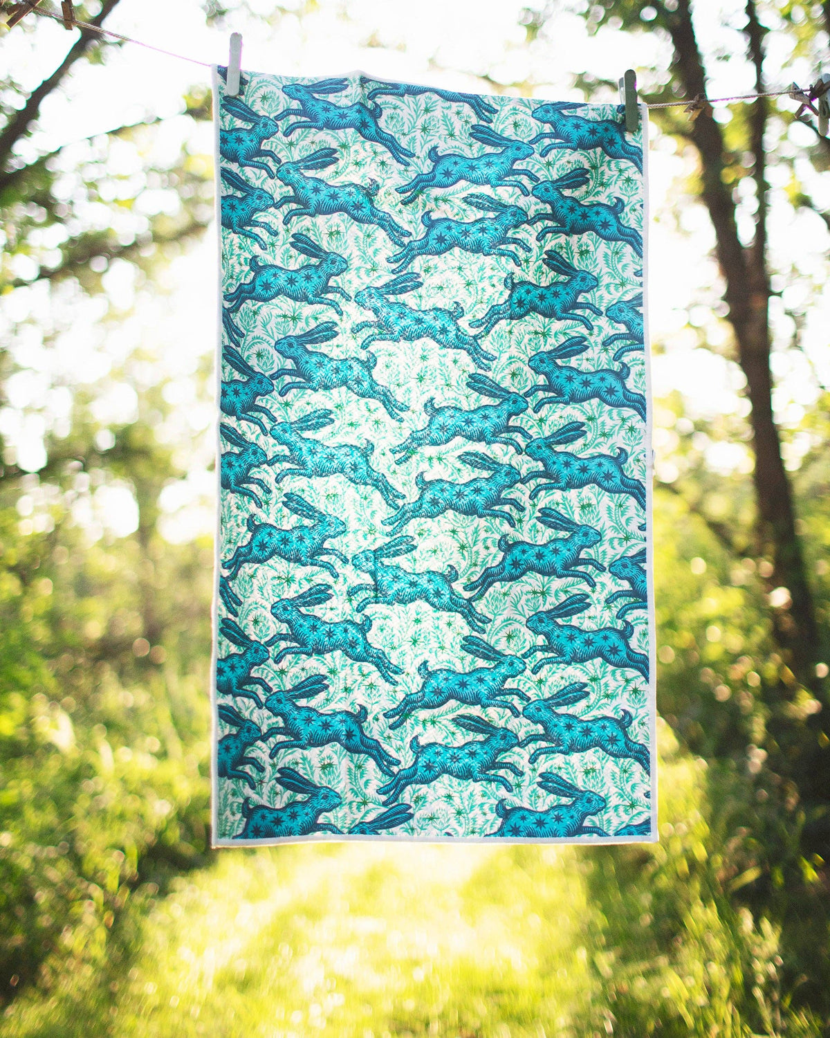 Kitchen Tea Towel Quick Dry | Bunnies On Parade