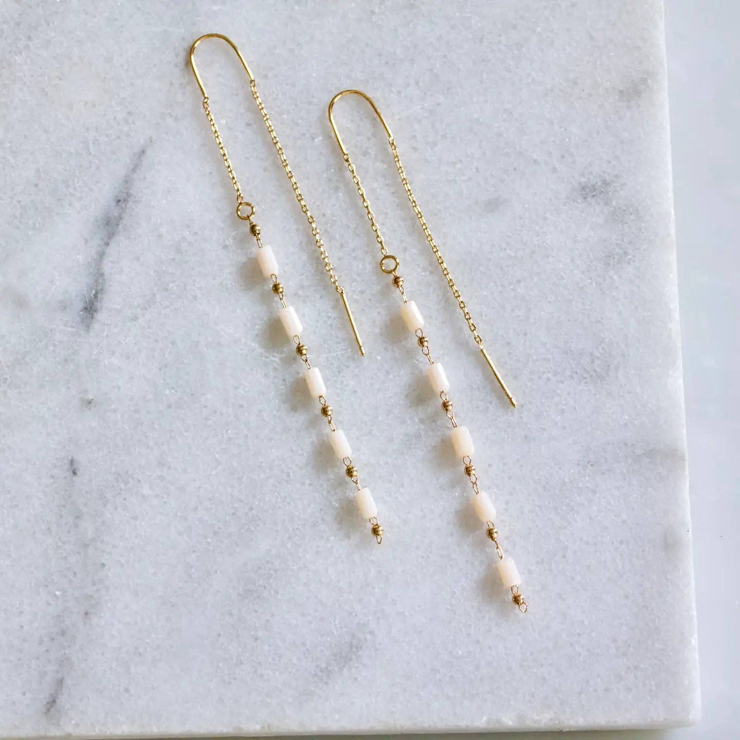 Beaded Threader Earrings