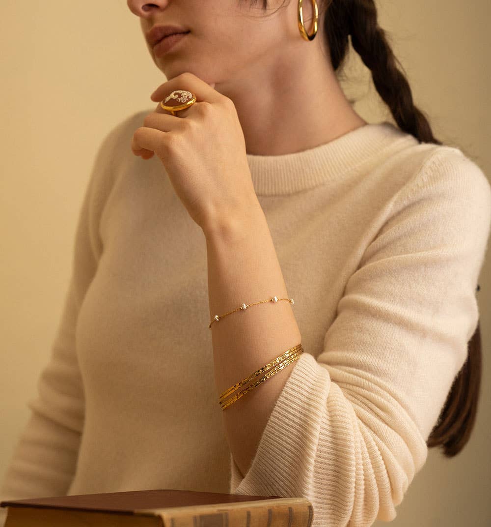 Hammered Bangles set of 4