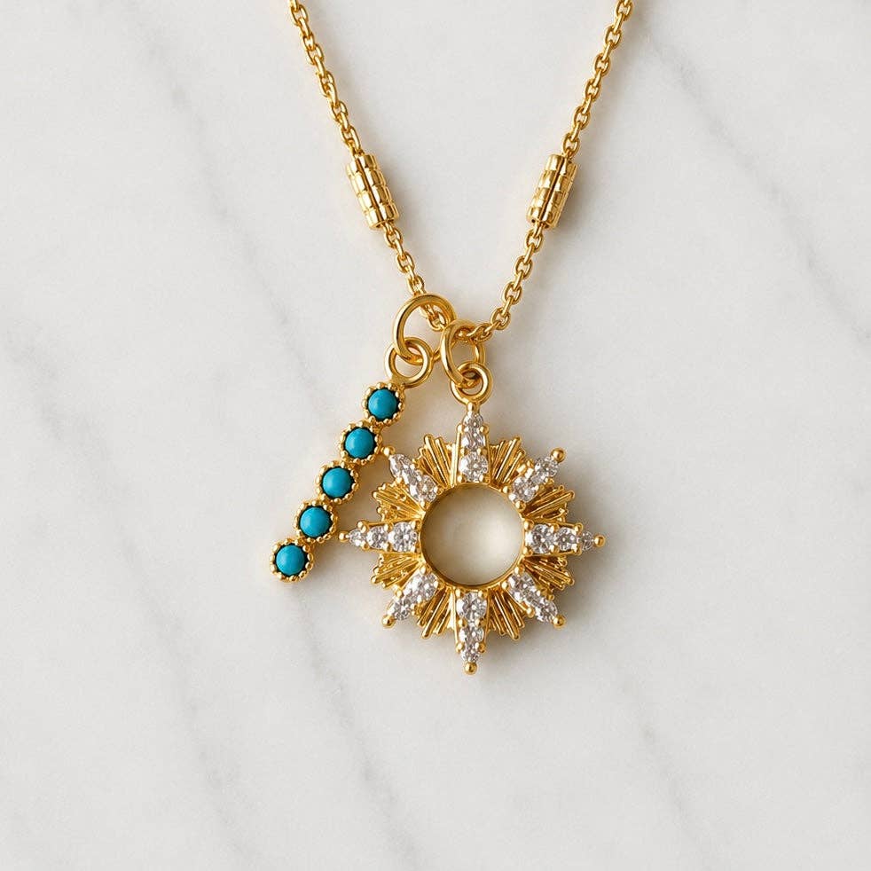 Sunburst Necklace - Turquoise