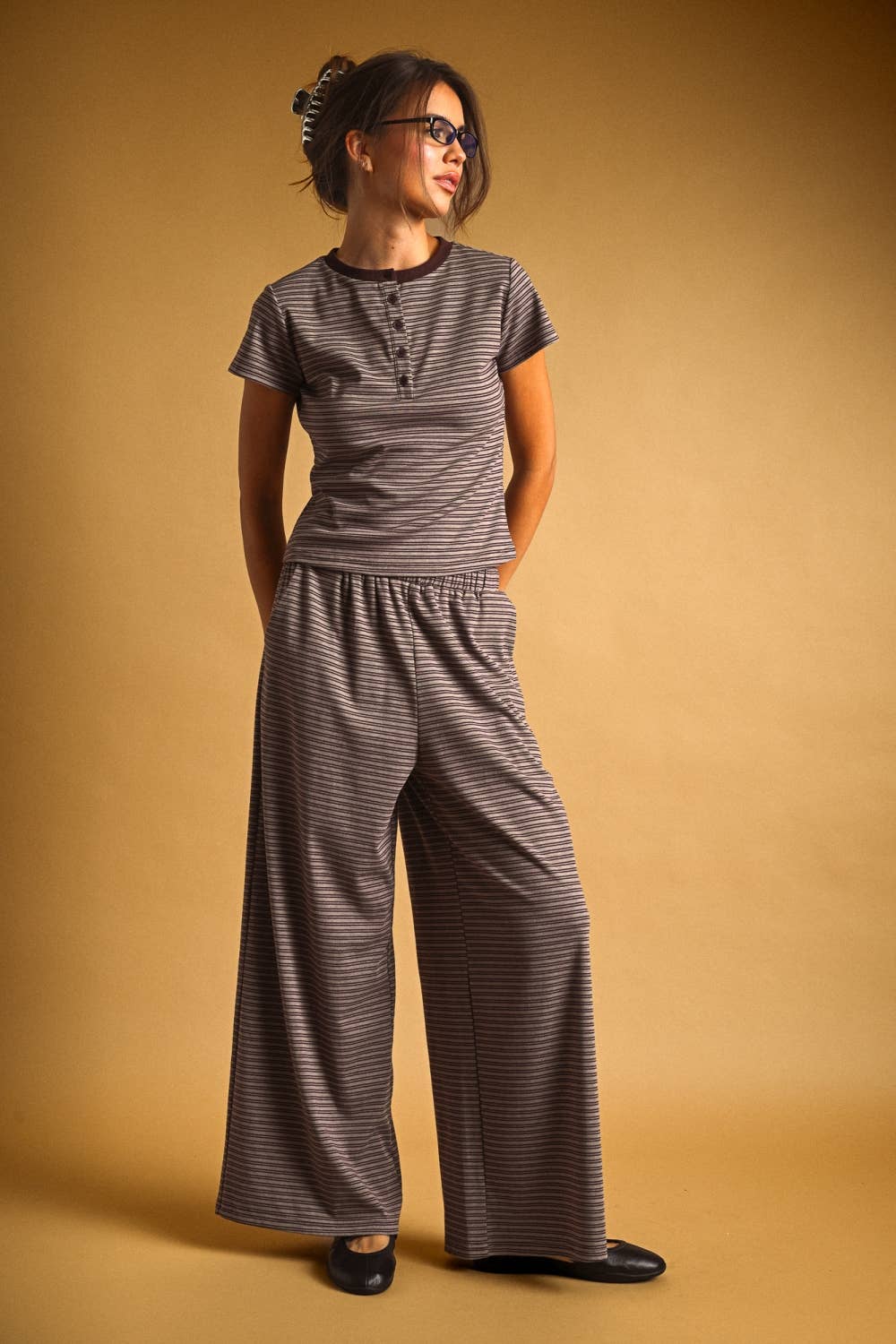 EP7371ST   DOUBLE STRIPED PATTERN LOUNGE PANTS