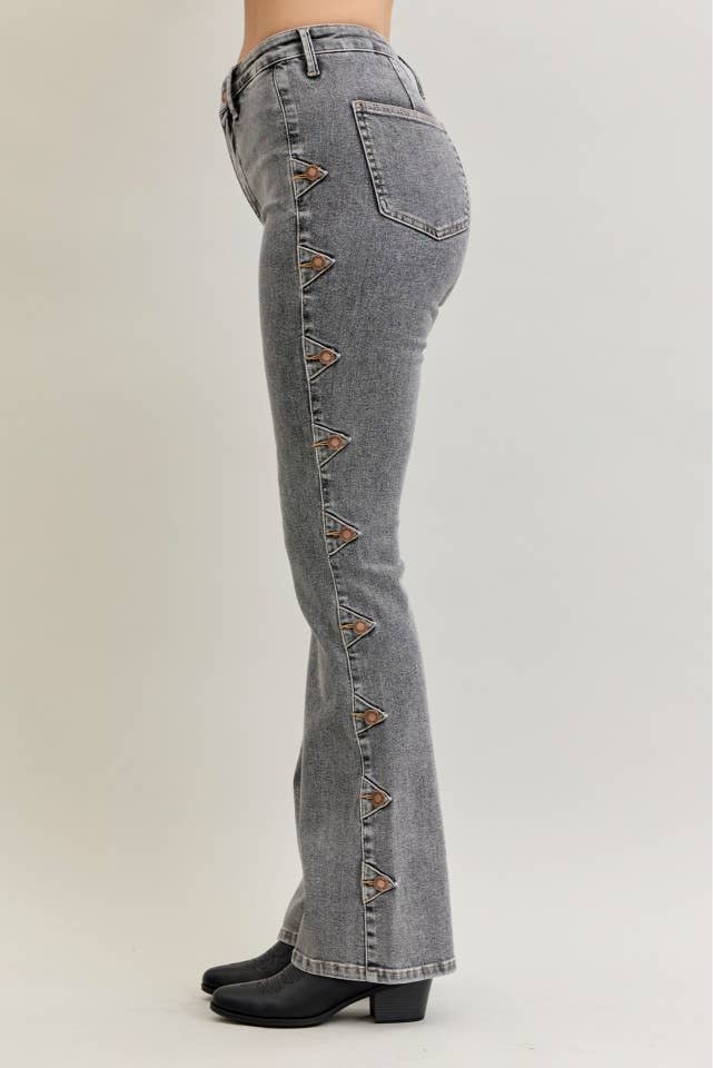 HW Bootcut Western Side Seam & Coin Pkt Detail