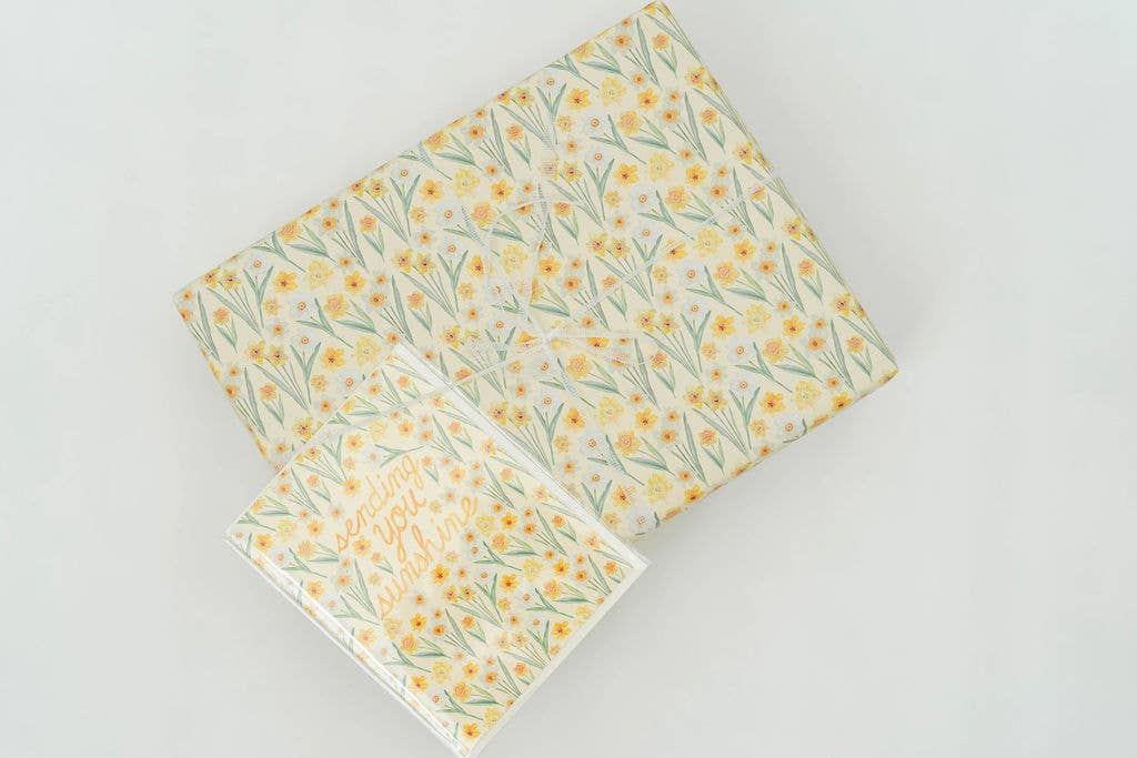 Sending Sunshine Daffodil Greeting Card, Floral Greeting