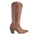 Syllvia Prairie Leather Boots in Bourbon Brown