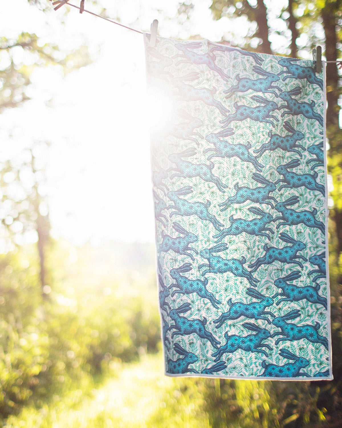 Kitchen Tea Towel Quick Dry | Bunnies On Parade
