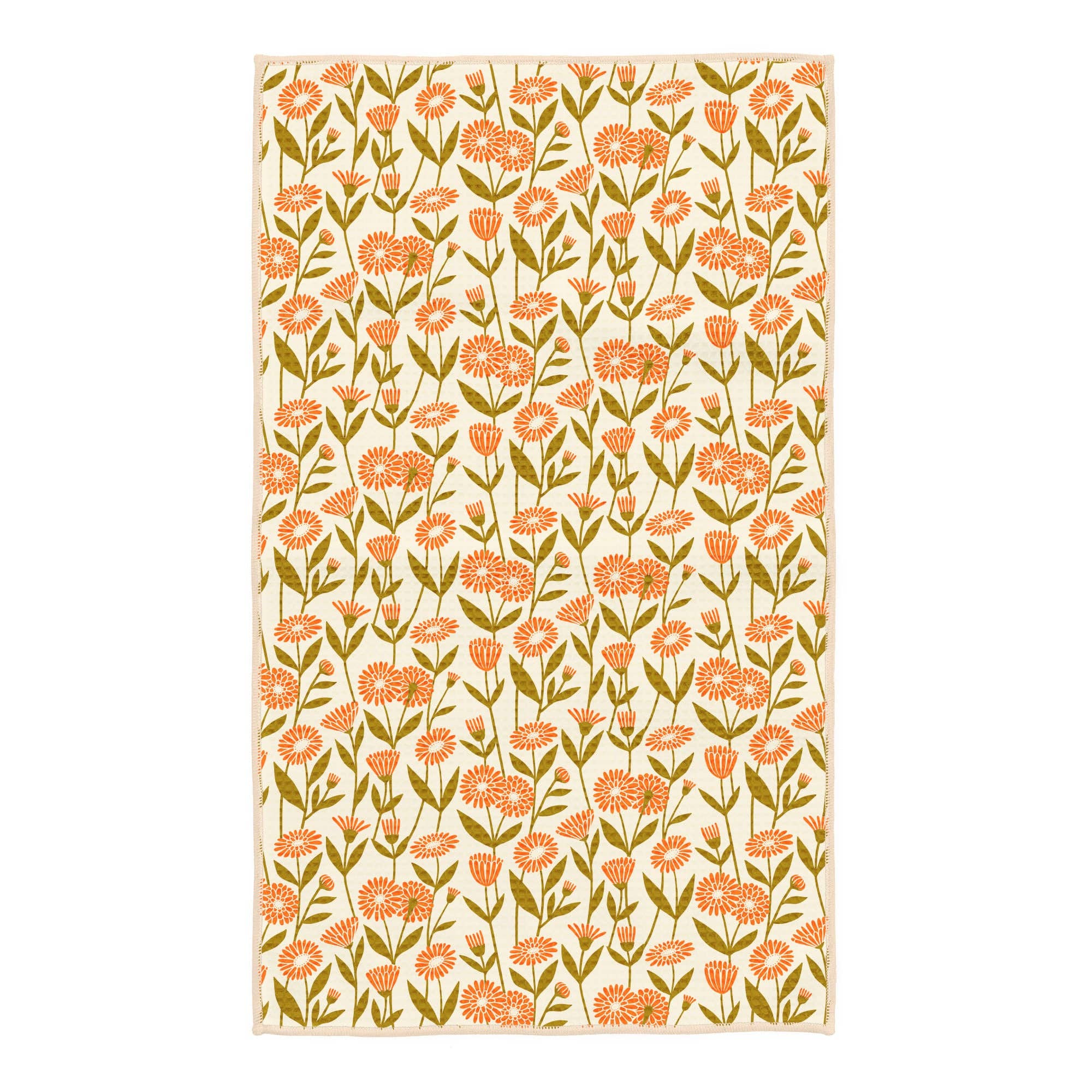 Kitchen Tea Towel Quick Dry | Calendula Flowers