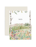 Mountain Meadow Thank You Greeting Card