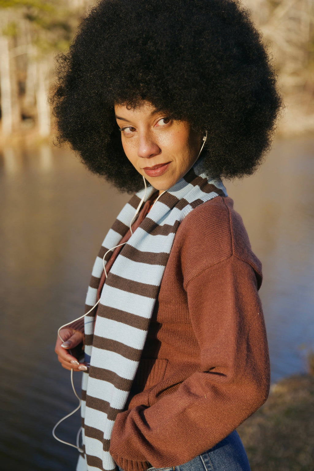 BROWN WOOL CARDIGAN
