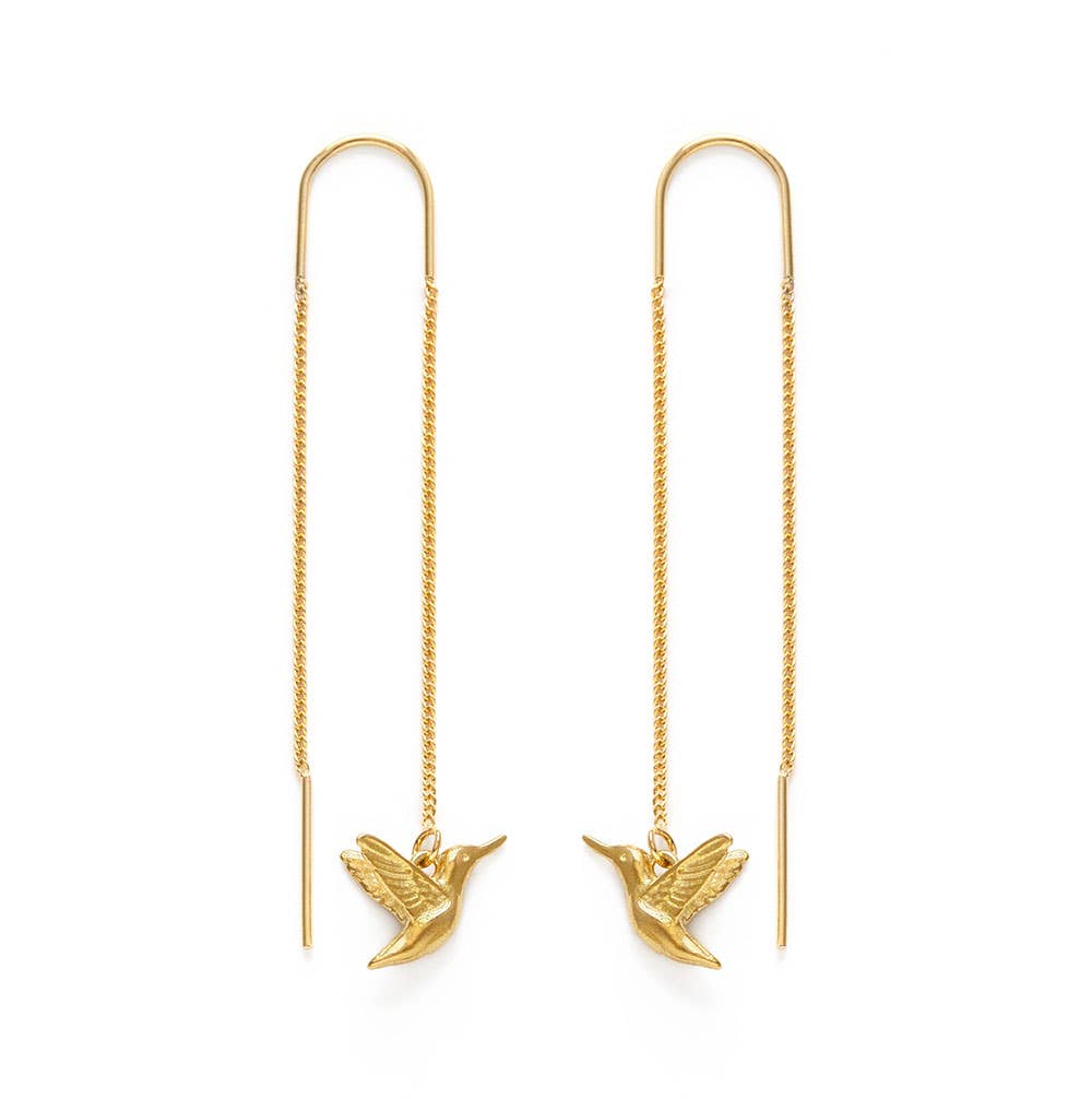 Hummingbird Threader Earrings