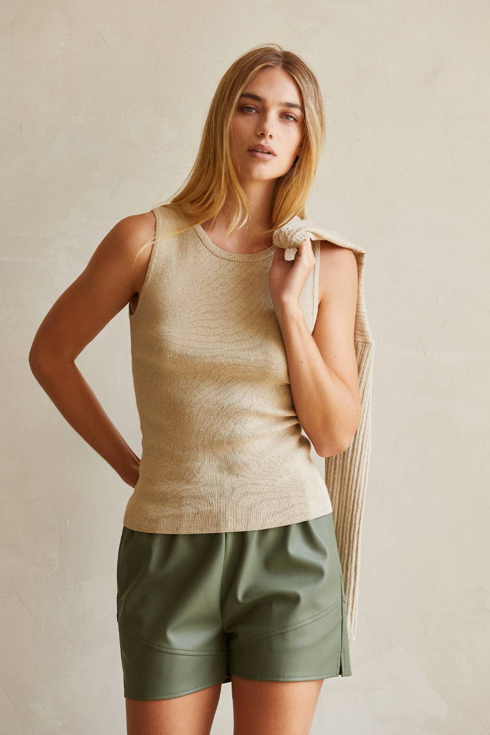 CX8573 - Harlyn Two Piece Bolero + Tank Linen/Cotton Set